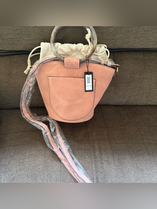 Banana Republic Handbags - Banana Republic Suede Bucket Bag Tortoise Handles & Adjustable Shoulder Strap